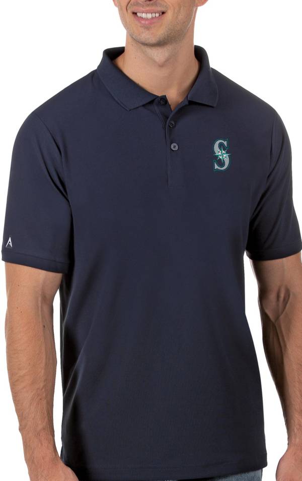 Antigua Men's Seattle Mariners Navy Legacy Polo