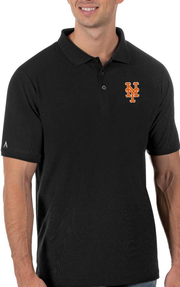 Antigua Men's New York Mets Black Legacy Polo