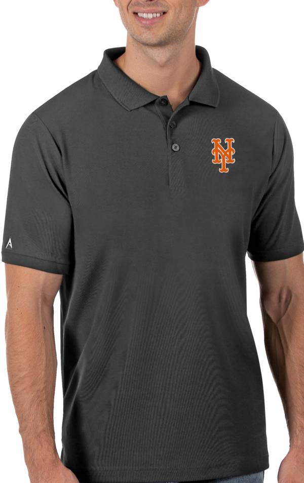 Antigua Men's New York Mets Gray Legacy Polo