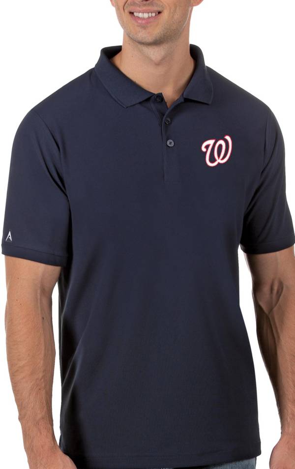 Antigua Men's Washington Nationals Navy Legacy Polo