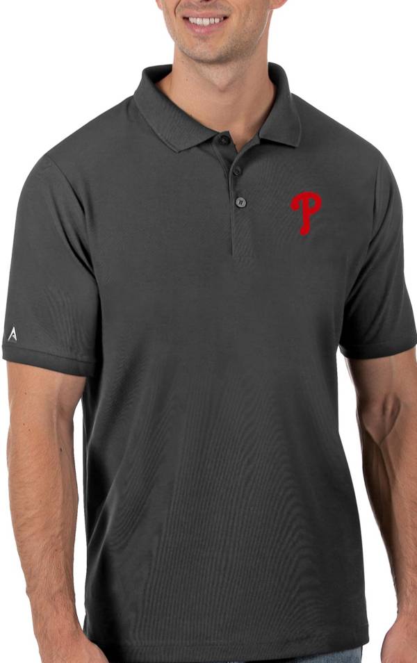 Antigua Men's Philadelphia Phillies Gray Legacy Polo