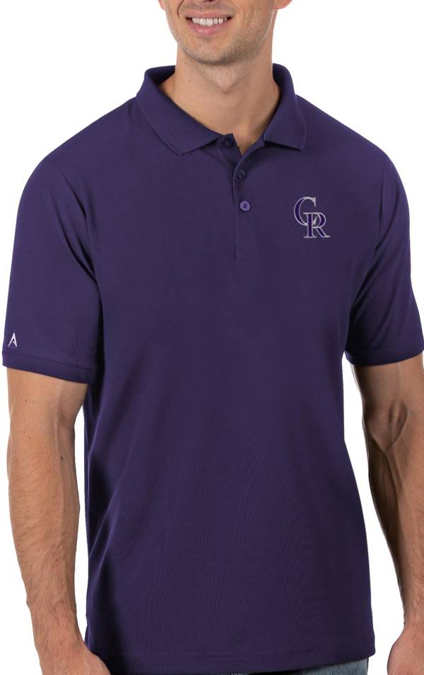 Antigua Men's Colorado Rockies Purple Legacy Polo product image