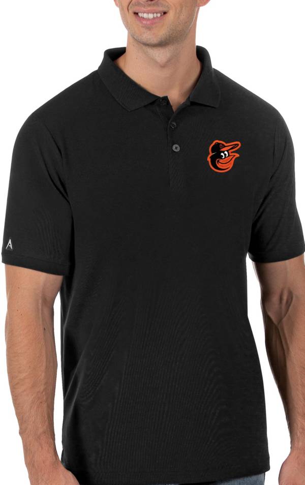 Antigua Men's Baltimore Orioles Black Legacy Polo