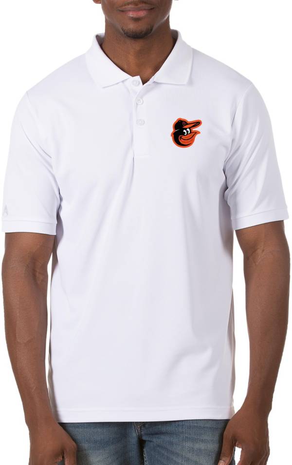 Antigua Men's Baltimore Orioles White Legacy Polo