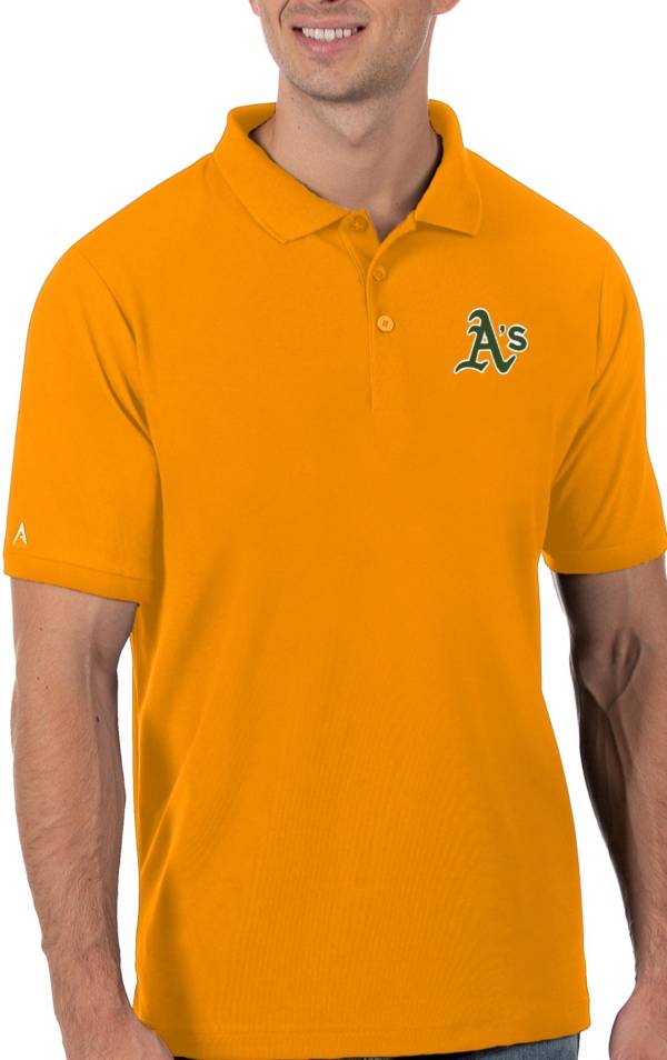 Antigua Men's Oakland Athletics Gold Legacy Polo