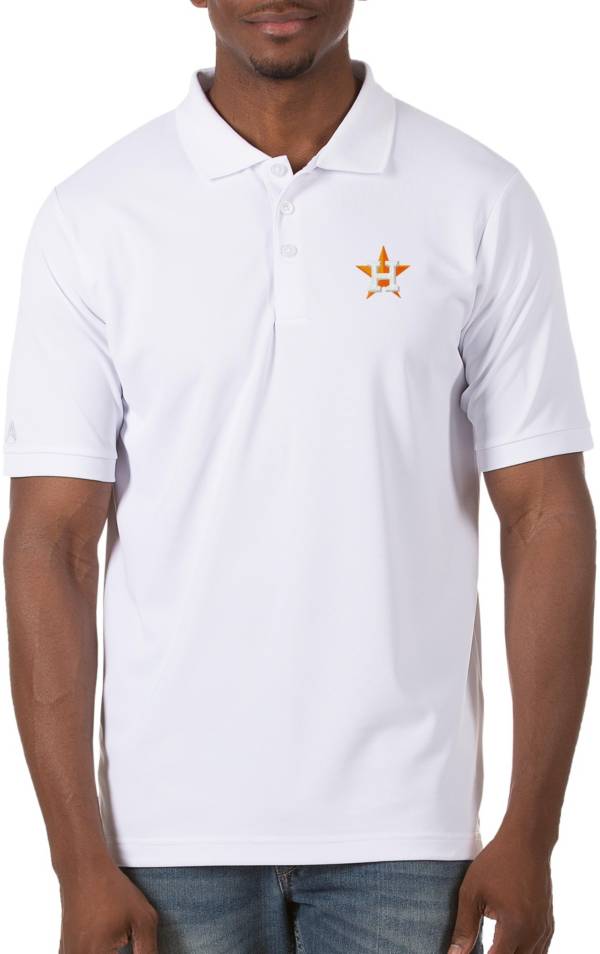 Antigua Men's Houston Astros White Legacy Polo