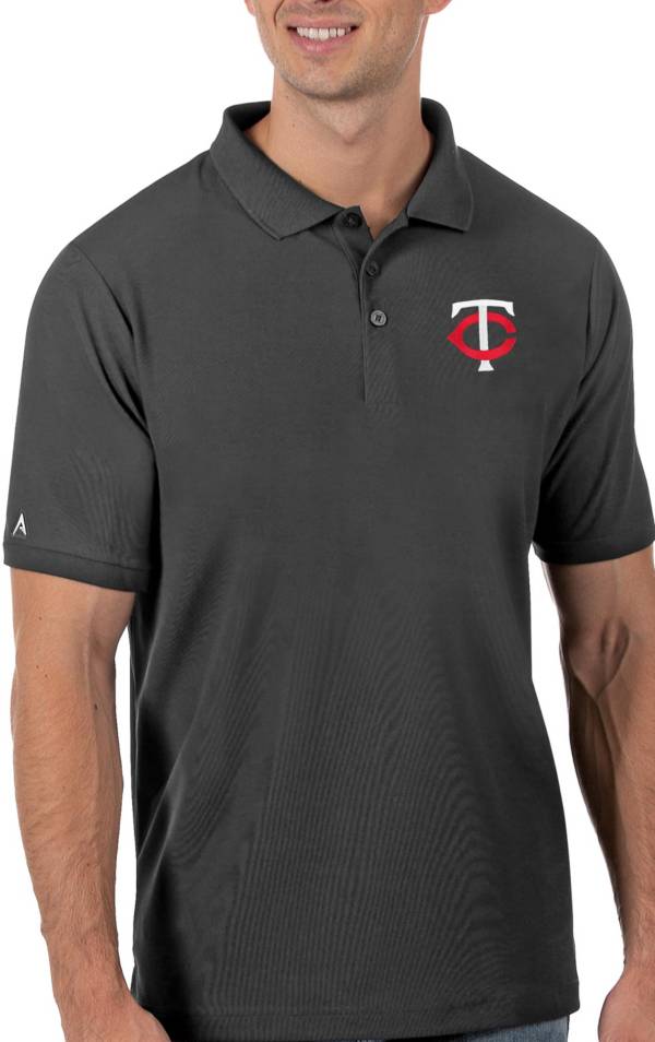 Antigua Men's Minnesota Twins Gray Legacy Polo