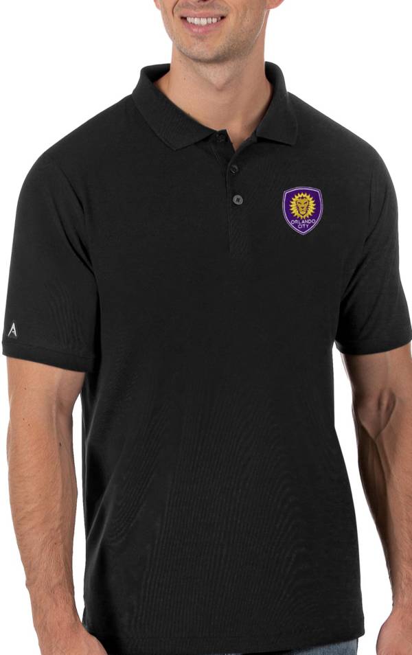 Antigua Men's Orlando City Black Legacy Pique Polo