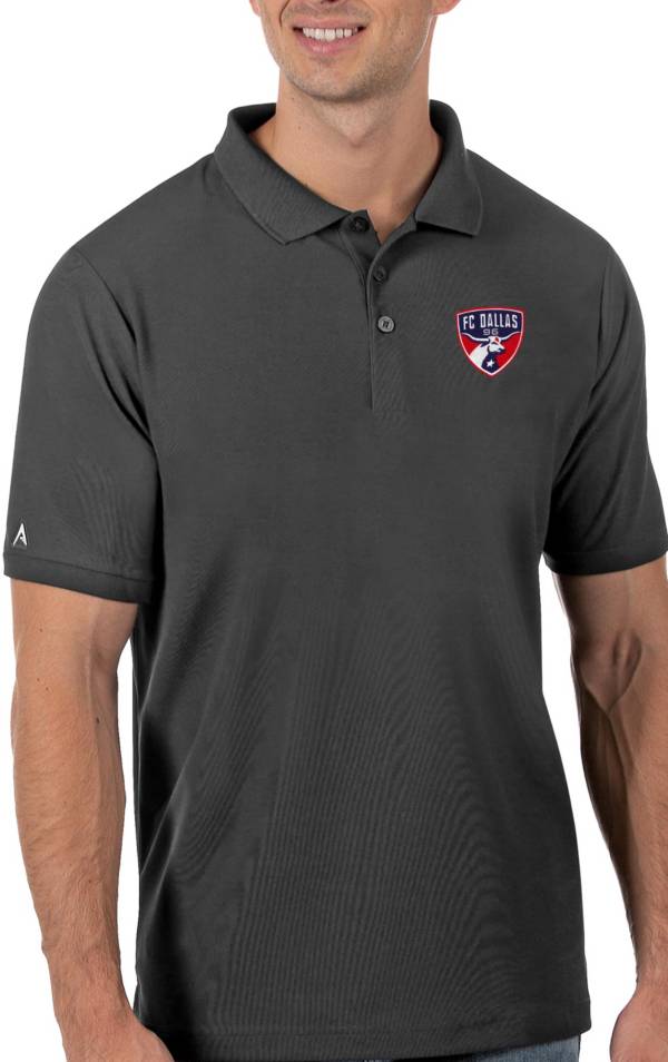 Antigua Men's FC Dallas Grey Legacy Pique Polo