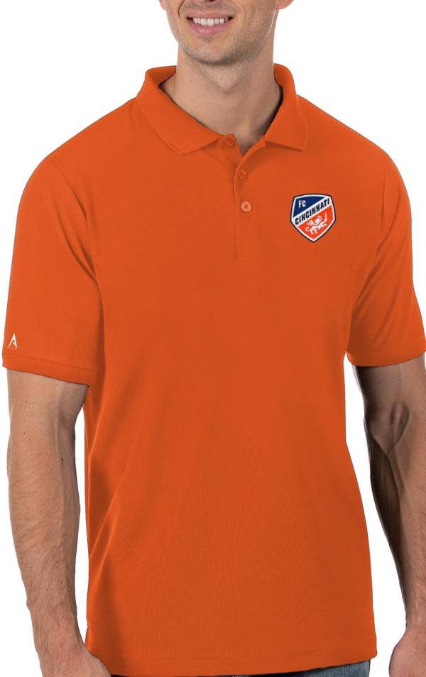 Antigua Men's FC Cincinnati Orange Legacy Pique Polo