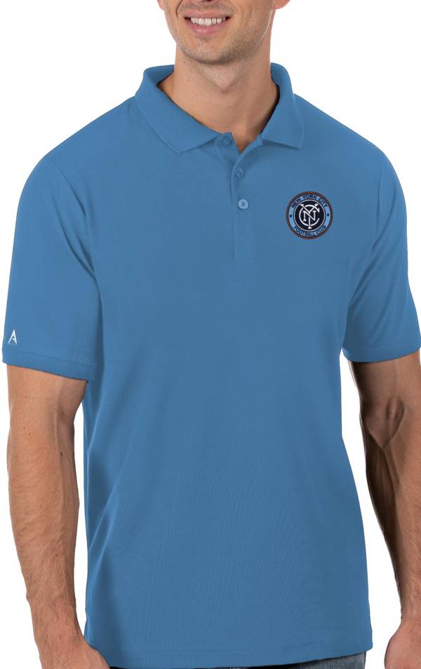 Antigua Men's New York City FC Blue Legacy Pique Polo