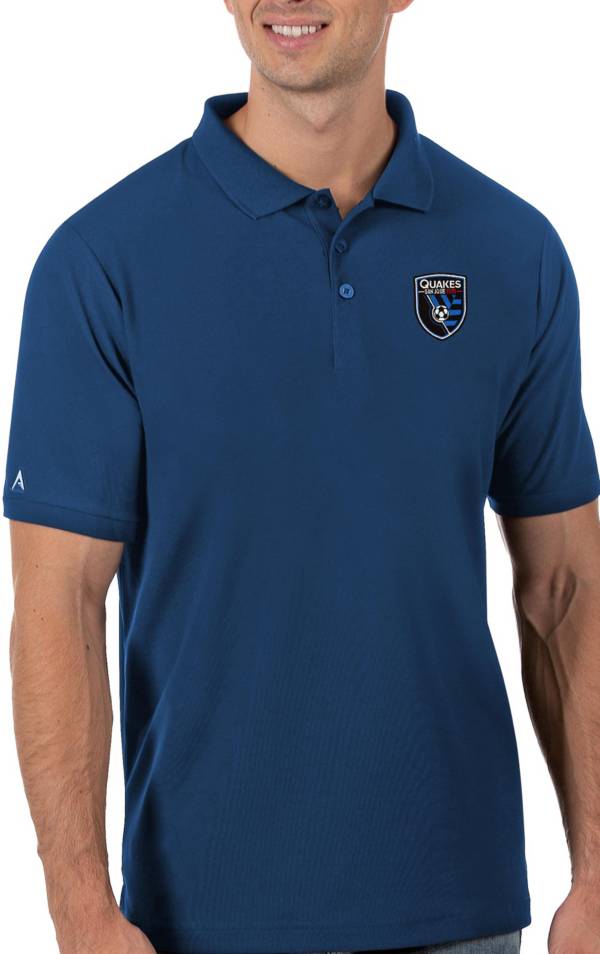 Antigua Men's San Jose Earthquakes Royal Legacy Pique Polo