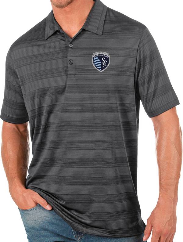 Antigua Men's Sporting Kansas City Gray Compass Polo