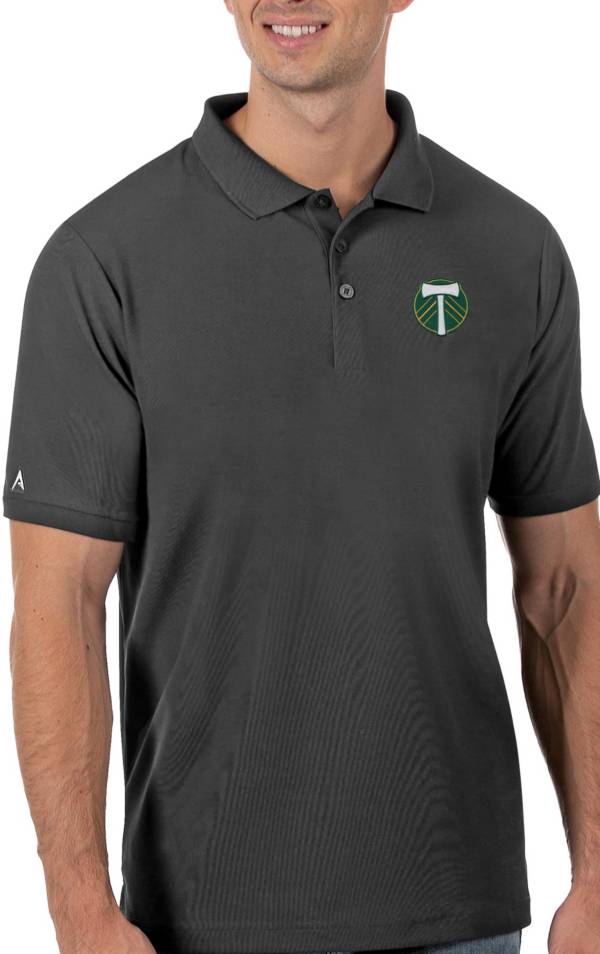Antigua Men's Portland Timbers Grey Legacy Pique Polo