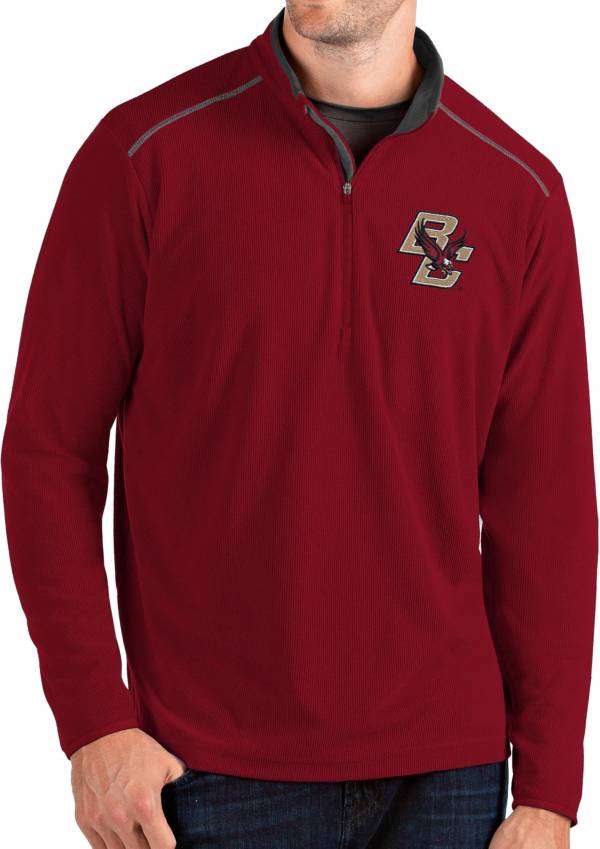 Antigua Men's Boston College Eagles Maroon Glacier Quarter-Zip Shirt