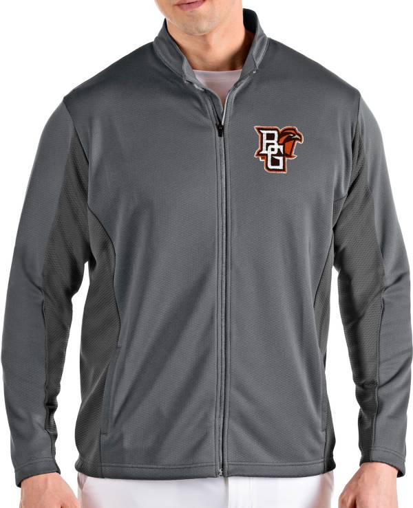 Antigua Men's Bowling Green Falcons Grey Passage Full-Zip Jacket