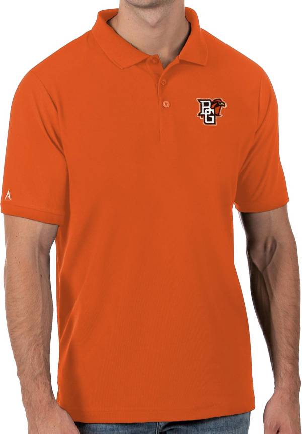 Antigua Men's Bowling Green Falcons Orange Legacy Pique Polo