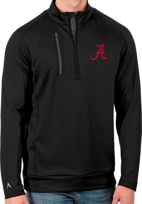 Antigua Men's Alabama Crimson Tide Black Generation Half-Zip Pullover Shirt