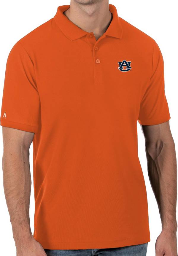 Antigua Men's Auburn Tigers Orange Legacy Pique Polo