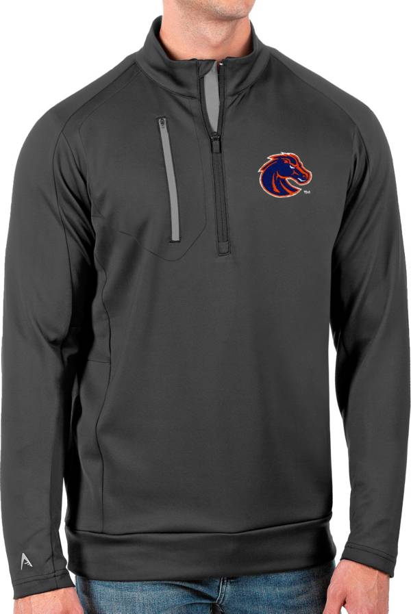 Antigua Men's Boise State Broncos Grey Generation Half-Zip Pullover Shirt