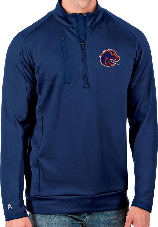 Antigua Men's Boise State Broncos Blue Generation Half-Zip Pullover Shirt product image