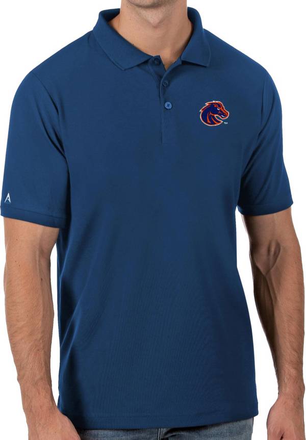Antigua Men's Boise State Broncos Blue Legacy Pique Polo