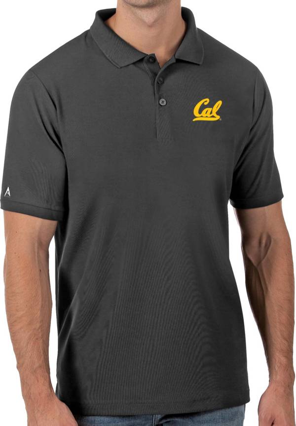 Antigua Men's Cal Golden Bears Grey Legacy Pique Polo