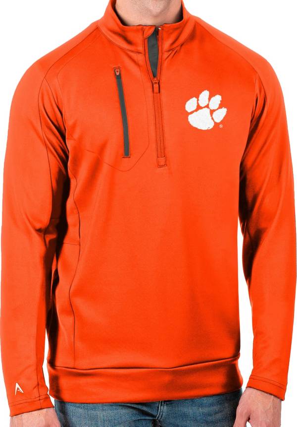 Antigua Men's Clemson Tigers Orange Generation Half-Zip Pullover Shirt