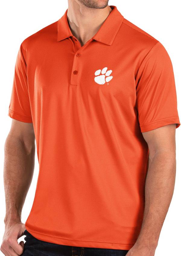 Antigua Men's Clemson Tigers Orange Balance Polo