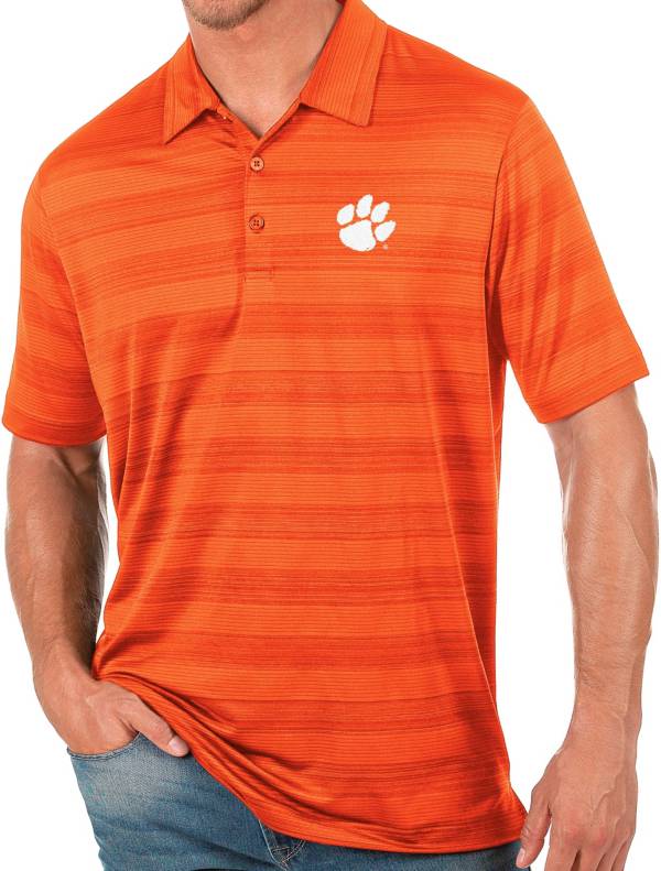 Antigua Men's Clemson Tigers Orange Compass Polo