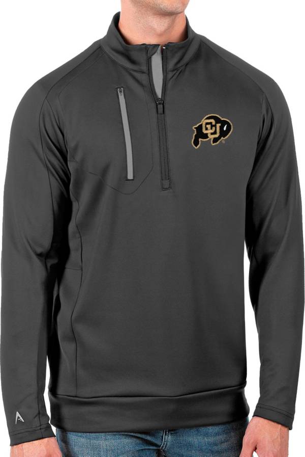 Antigua Men's Colorado Buffaloes Grey Generation Half-Zip Pullover Shirt