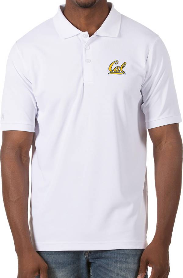 Antigua Men's Cal Golden Bears Legacy Pique White Polo