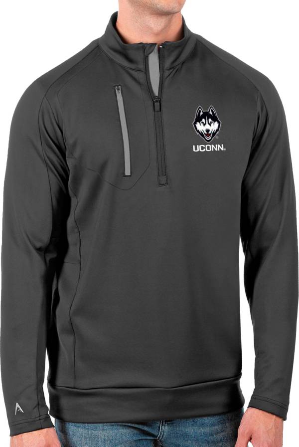 Antigua Men's UConn Huskies Grey Generation Half-Zip Pullover Shirt product image