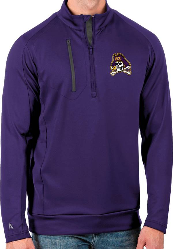 Antigua Men's East Carolina Pirates Purple Generation Half-Zip Pullover Shirt
