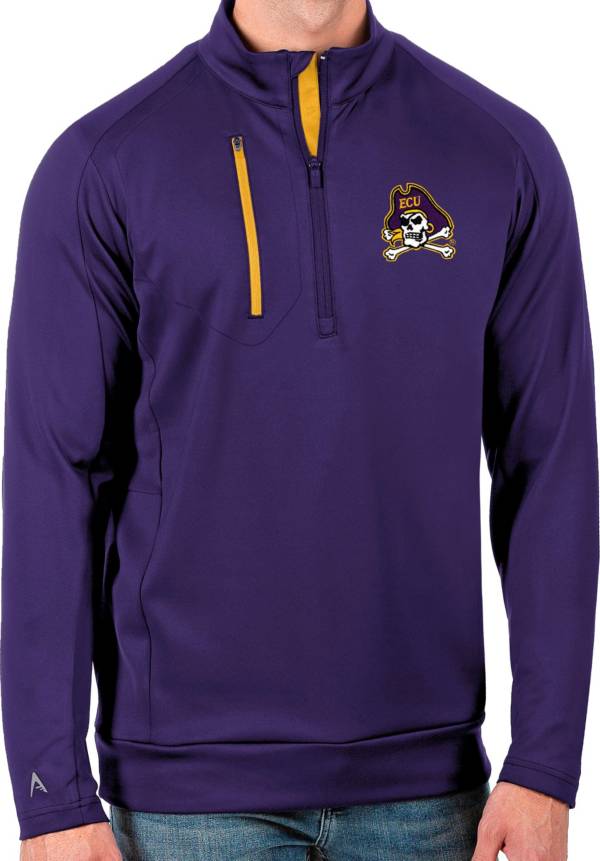 Antigua Men's East Carolina Pirates Purple Generation Half-Zip Pullover Shirt product image