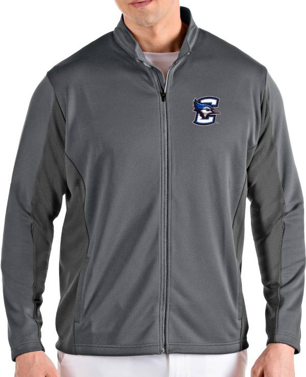 Antigua Men's Creighton Bluejays Grey Passage Full-Zip Jacket