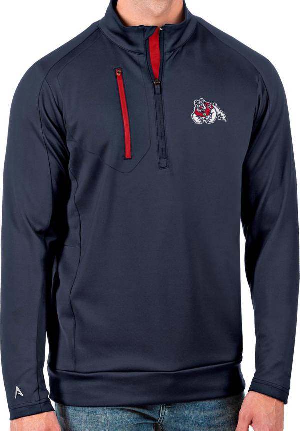 Antigua Men's Fresno State Bulldogs Blue Generation Half-Zip Pullover Shirt product image