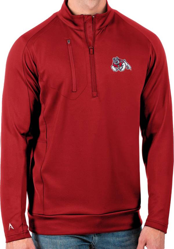 Antigua Men's Fresno State Bulldogs Cardinal Generation Half-Zip Pullover Shirt