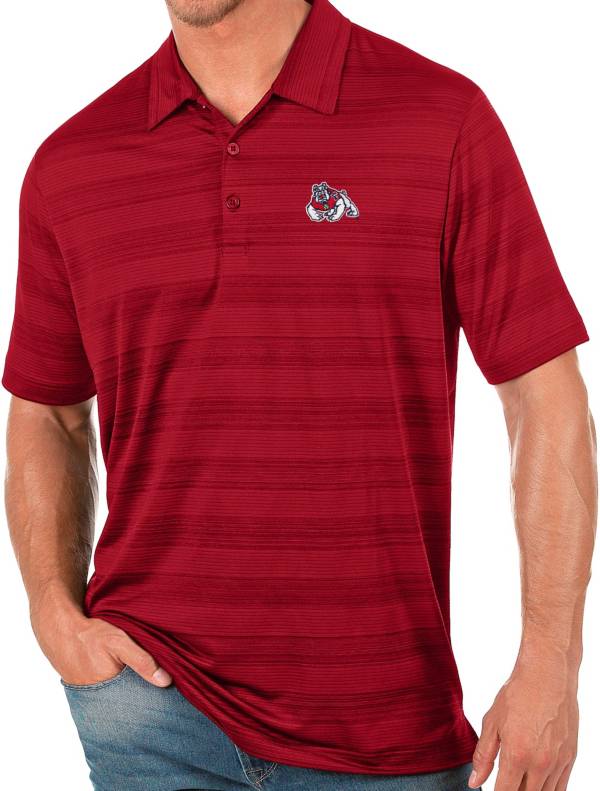 Antigua Men's Fresno State Bulldogs Cardinal Compass Polo