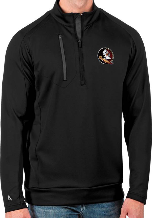 Antigua Men's Florida State Seminoles Black Generation Half-Zip Pullover Shirt