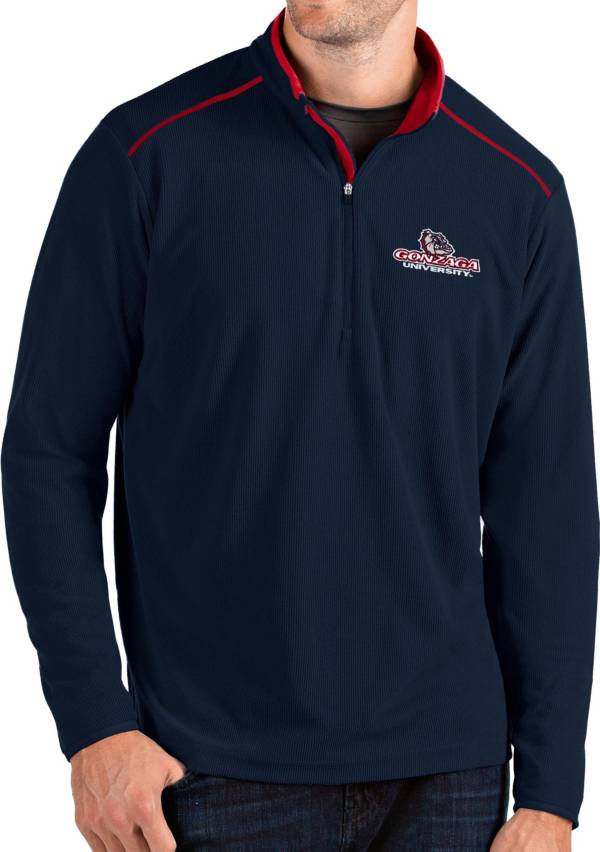 Antigua Men's Gonzaga Bulldogs Blue Glacier Quarter-Zip Shirt