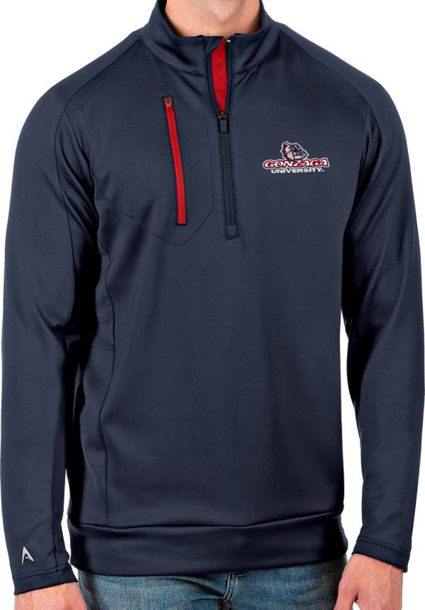 Antigua Men's Gonzaga Bulldogs Blue Generation Half-Zip Pullover Shirt