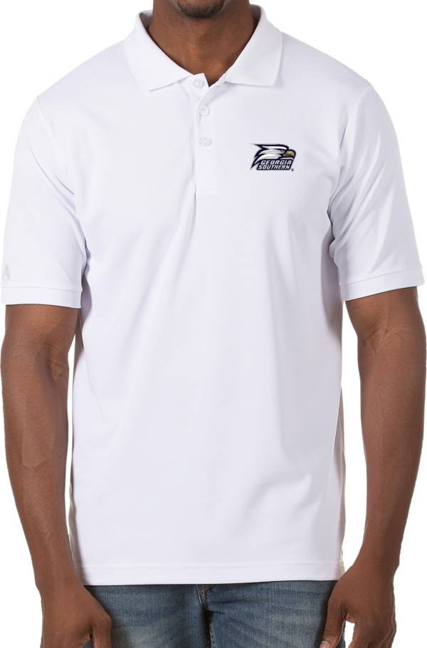 Antigua Men's Georgia Southern Eagles Legacy Pique White Polo