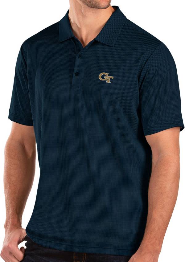 Antigua Men's Georgia Tech Yellow Jackets Navy Balance Polo