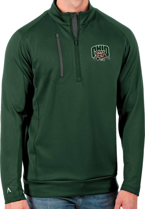 Antigua Men's Ohio Bobcats Green Generation Half-Zip Pullover Shirt