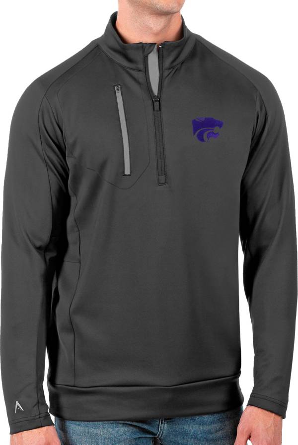 Antigua Men's Kansas State Wildcats Grey Generation Half-Zip Pullover Shirt