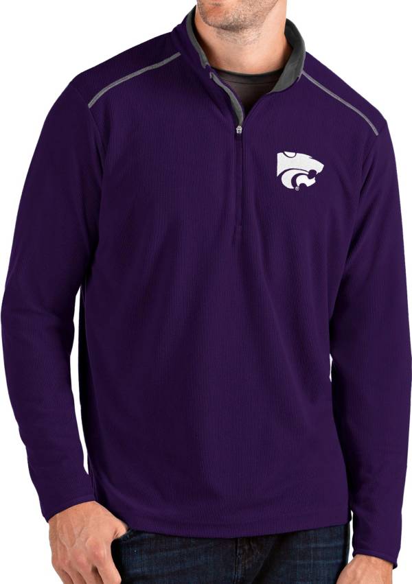Antigua Men's Kansas State Wildcats Purple Glacier Quarter-Zip Shirt