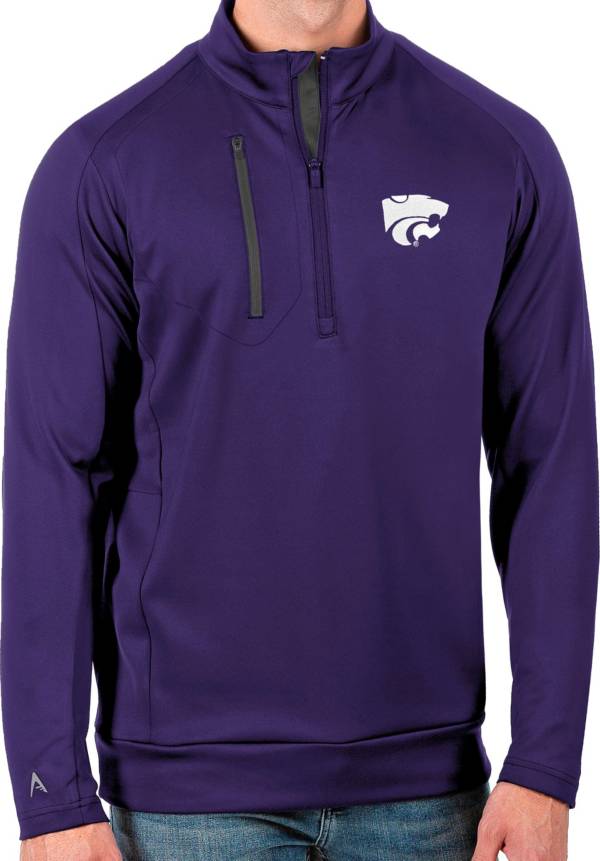 Antigua Men's Kansas State Wildcats Purple Generation Half-Zip Pullover Shirt