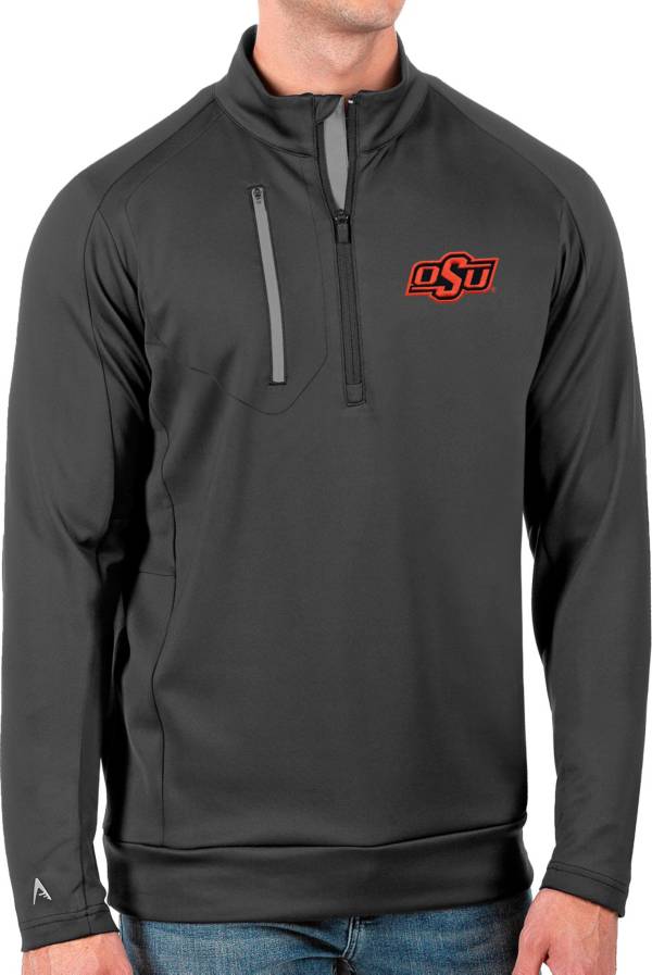 Antigua Men's Oklahoma State Cowboys Grey Generation Half-Zip Pullover Shirt