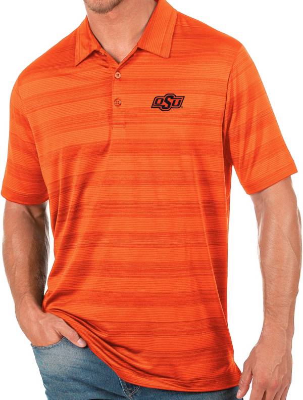 Antigua Men's Oklahoma State Cowboys Orange Compass Polo